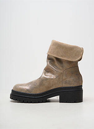 Botine/ghete vârf rotund toc de 4 la 6 cm auriu CASTA femeie