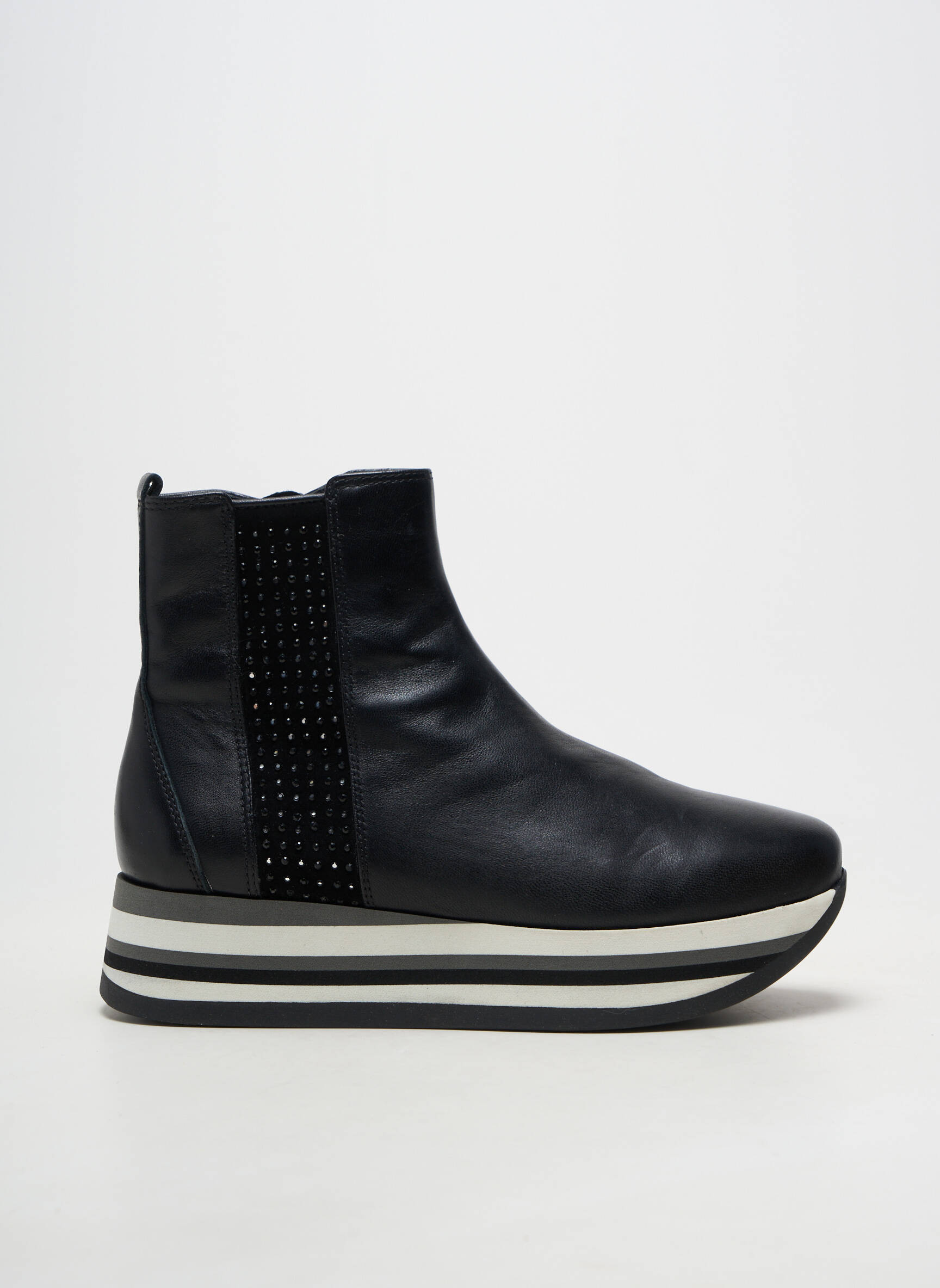 Botine/ghete material neted toc de 4 la 6 cm negru SOFTWAVES femeie