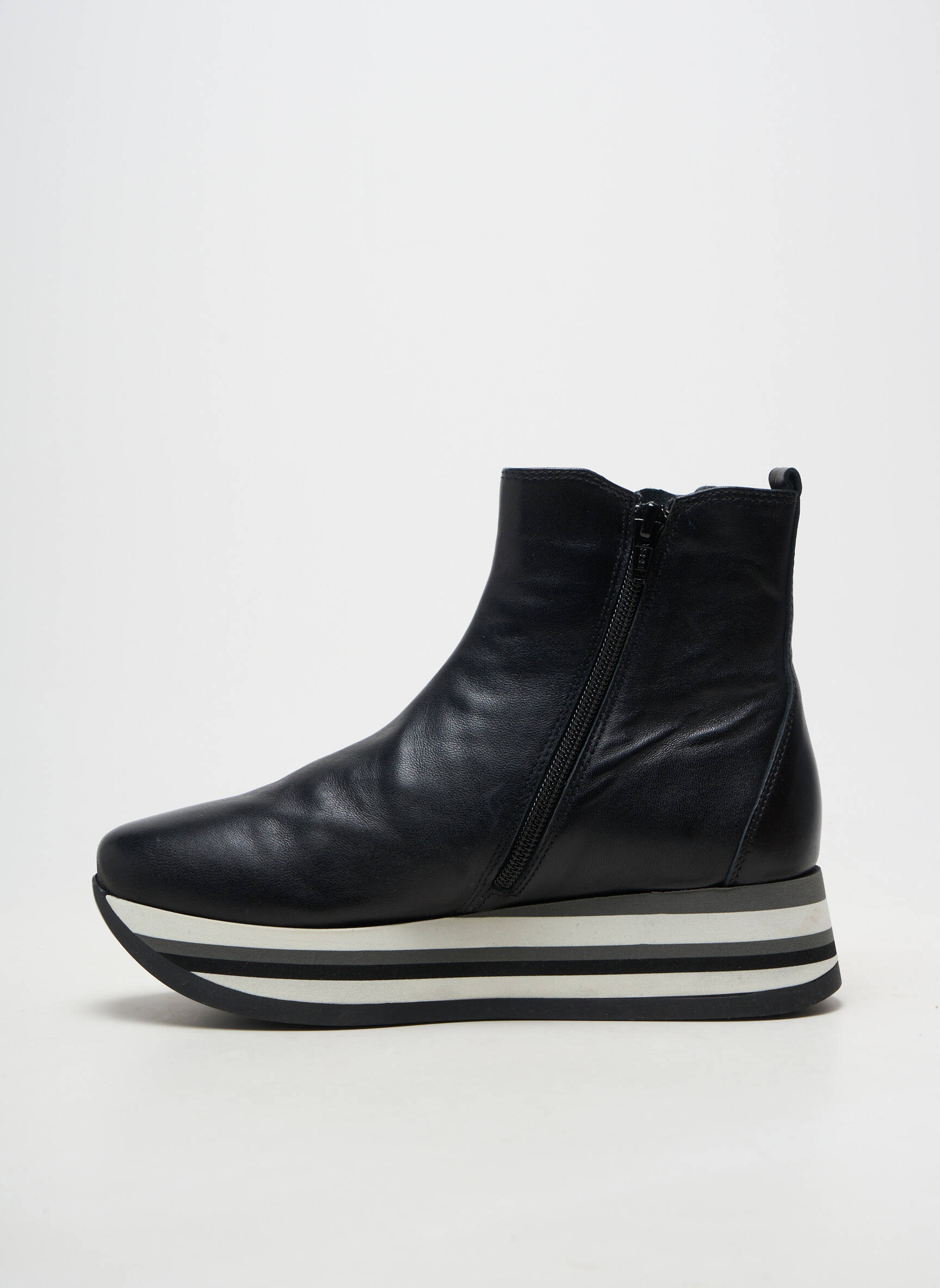 Botine/ghete material neted toc de 4 la 6 cm negru SOFTWAVES femeie