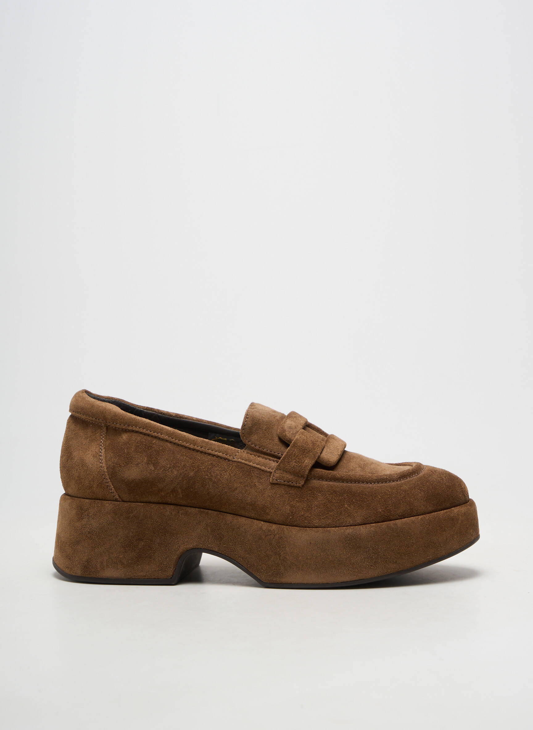 Mocasini pătrat toc de 4 la 6 cm maro SOFTWAVES femeie