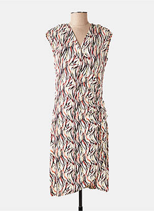 Rochie midi imprimeu fantezie mâneci scurte roz YSABEL MORA femeie