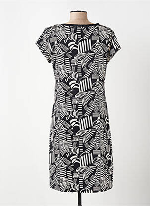 Rochie midi imprimeu fantezie mâneci scurte negru DEIDAD femeie