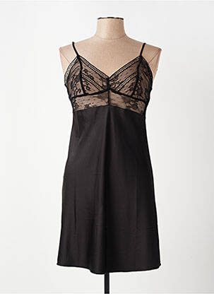 Nuisetă/combinetă efect material satinat negru LINGADORE femeie
