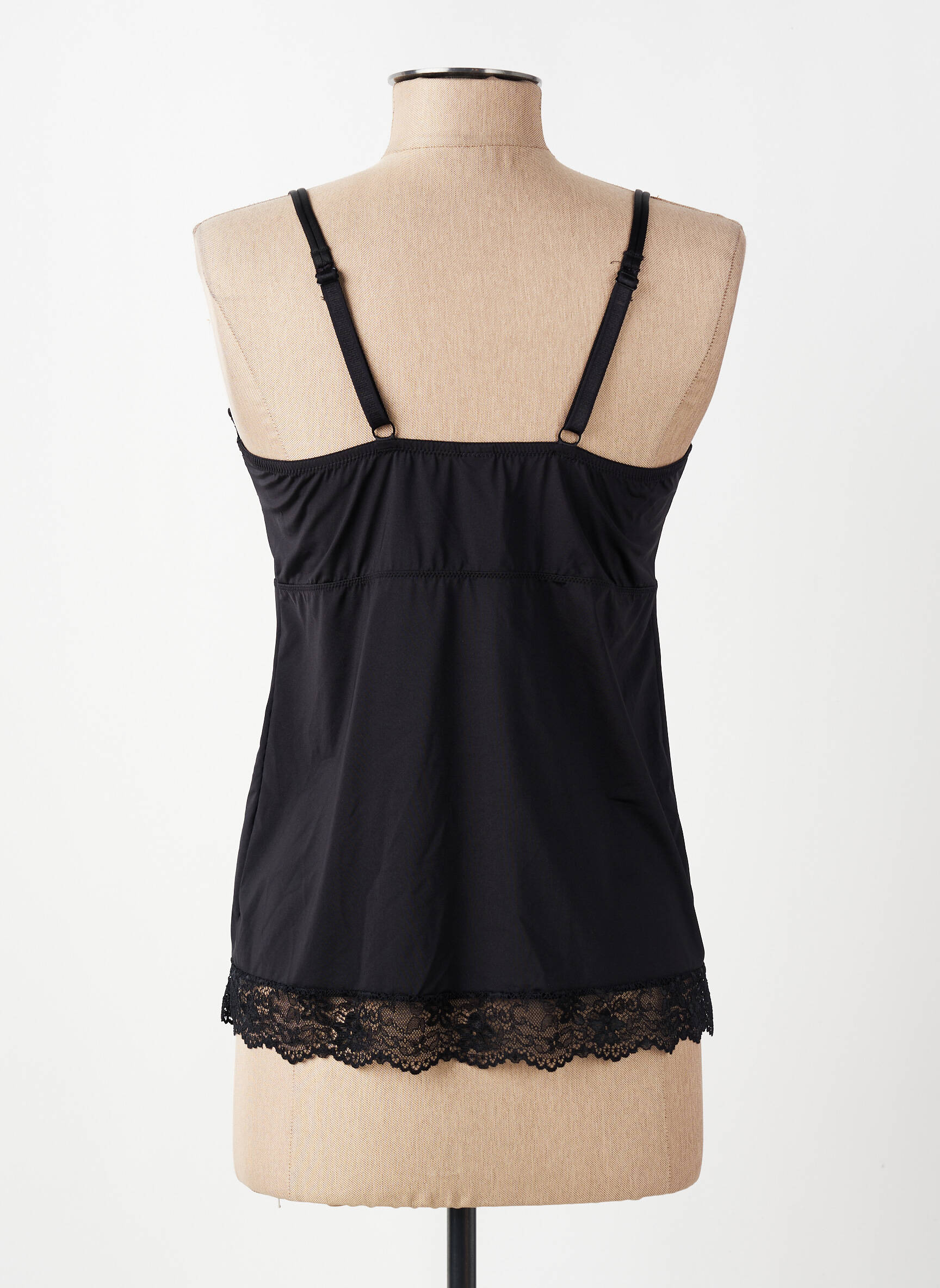 Top/caraco țesătură satinată negru LINGADORE femeie
