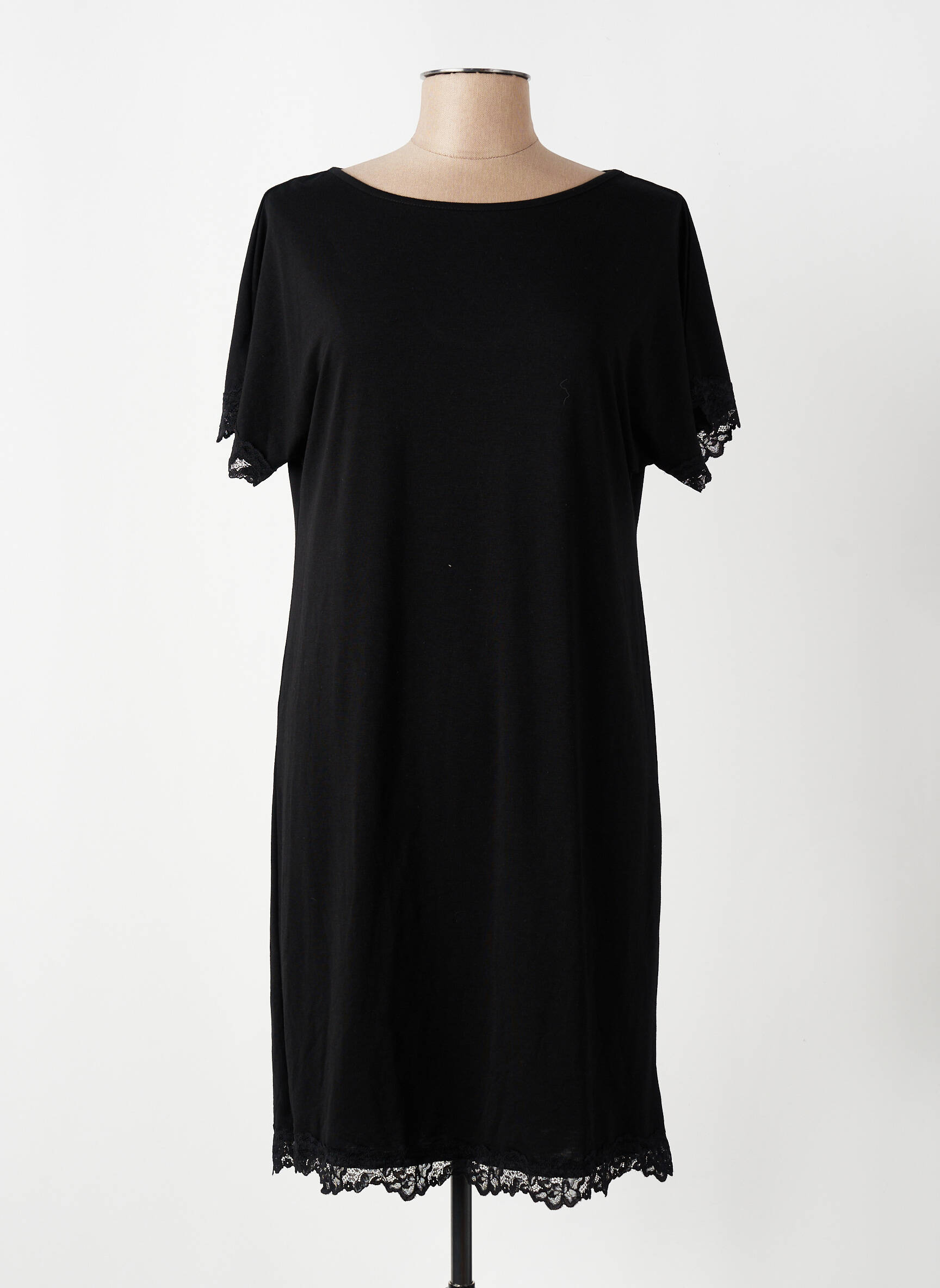 Rochie midi mâneci scurte mâneci scurte negru LINGADORE femeie