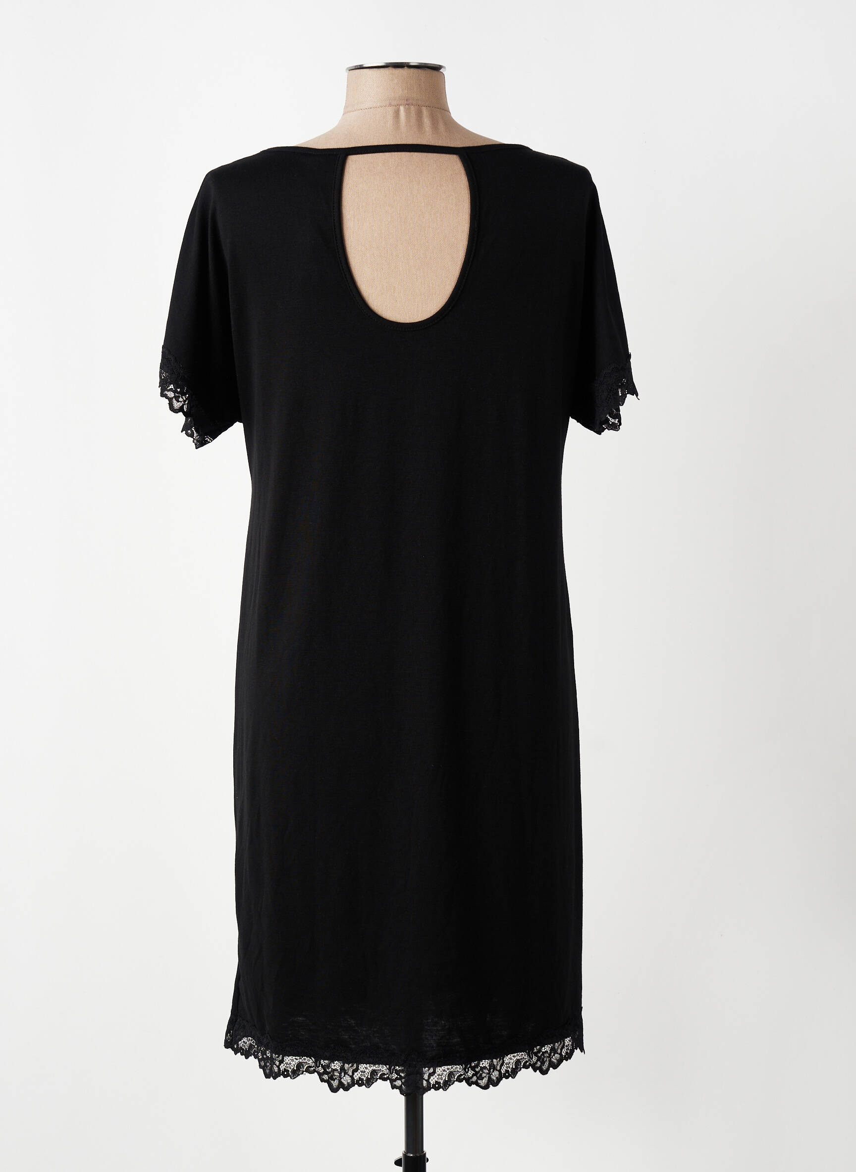 Rochie midi mâneci scurte mâneci scurte negru LINGADORE femeie
