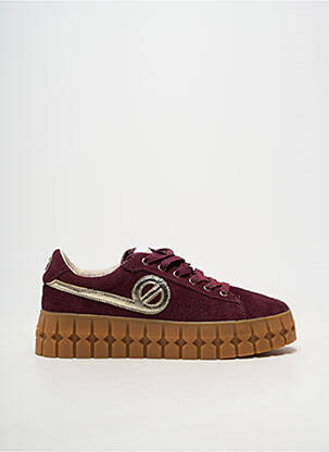 Adidași nubuc toc de 4 la 6 cm violet NO NAME femeie