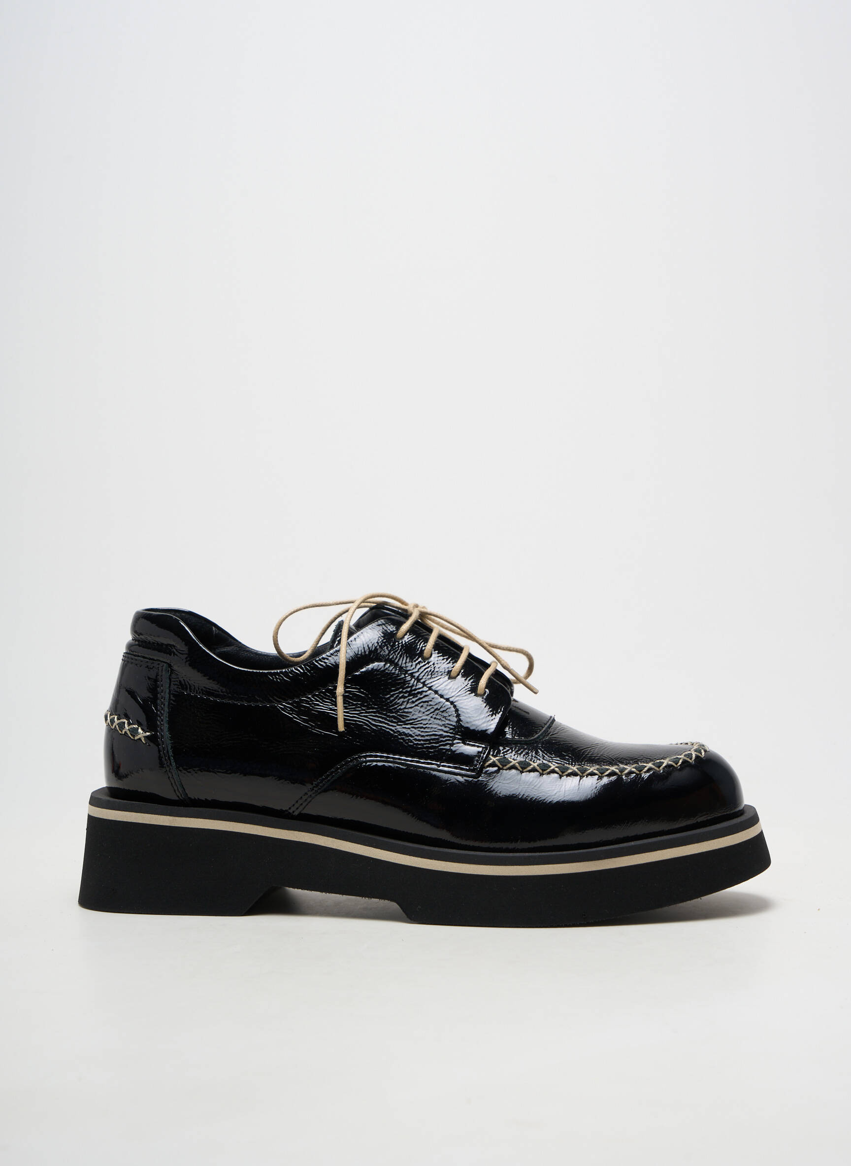 Derby-uri material neted toc de 4 la 6 cm negru CASTA femeie
