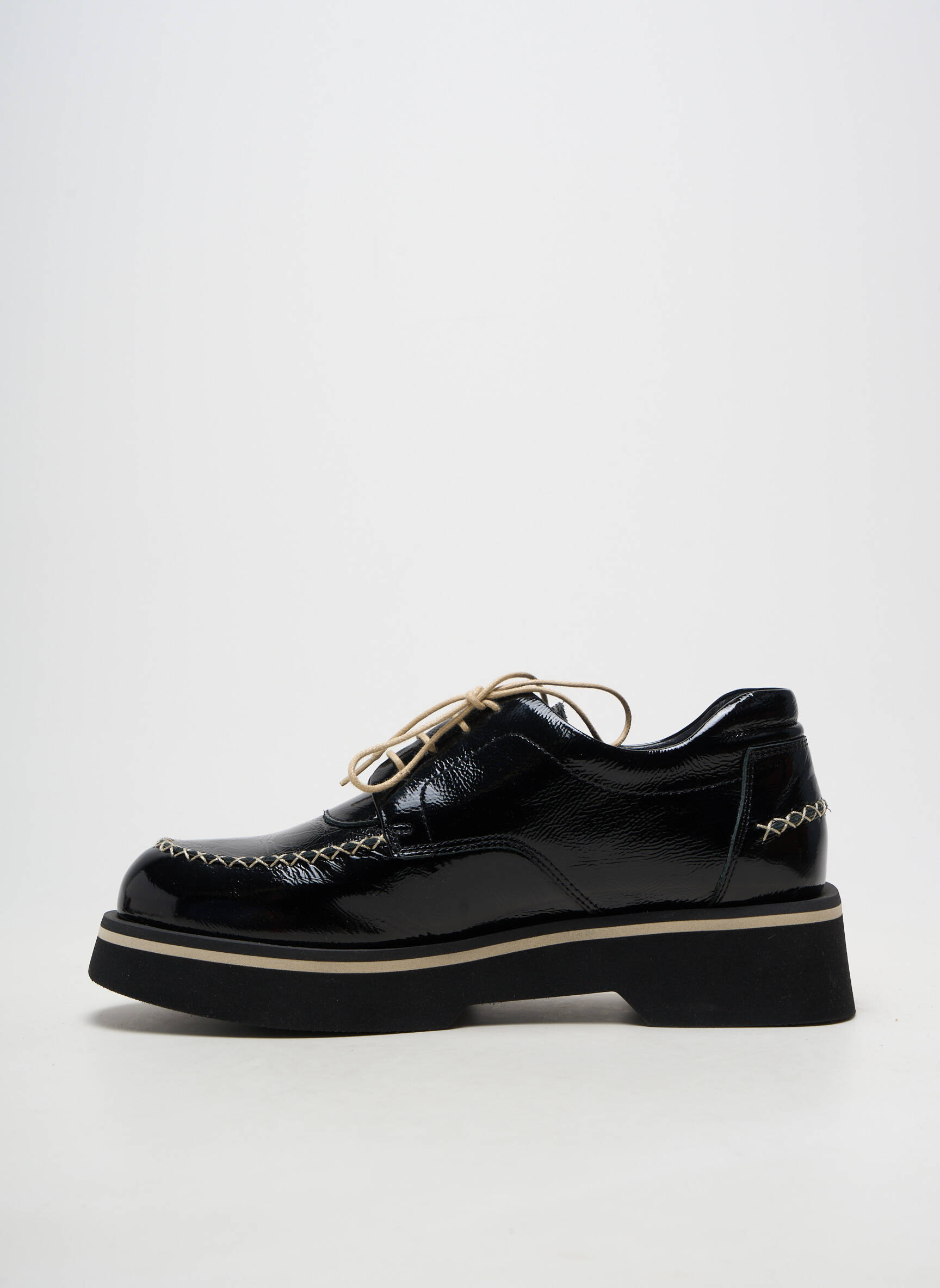 Derby-uri material neted toc de 4 la 6 cm negru CASTA femeie