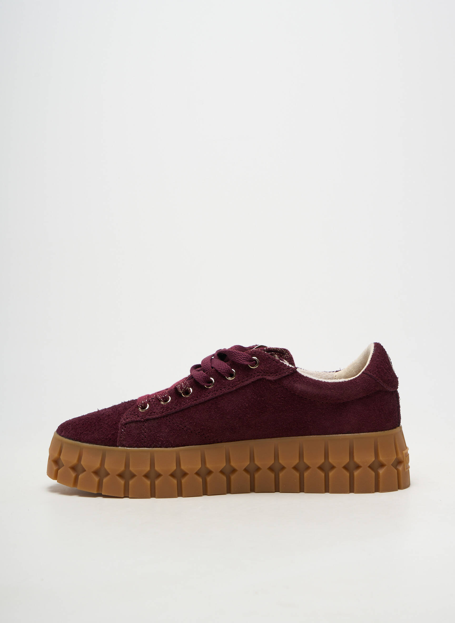 Adidași nubuc toc de 4 la 6 cm violet NO NAME femeie