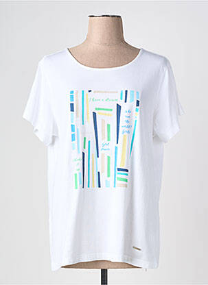 Tricou imprimeu fantezie mâneci scurte alb AGATHE & LOUISE femeie