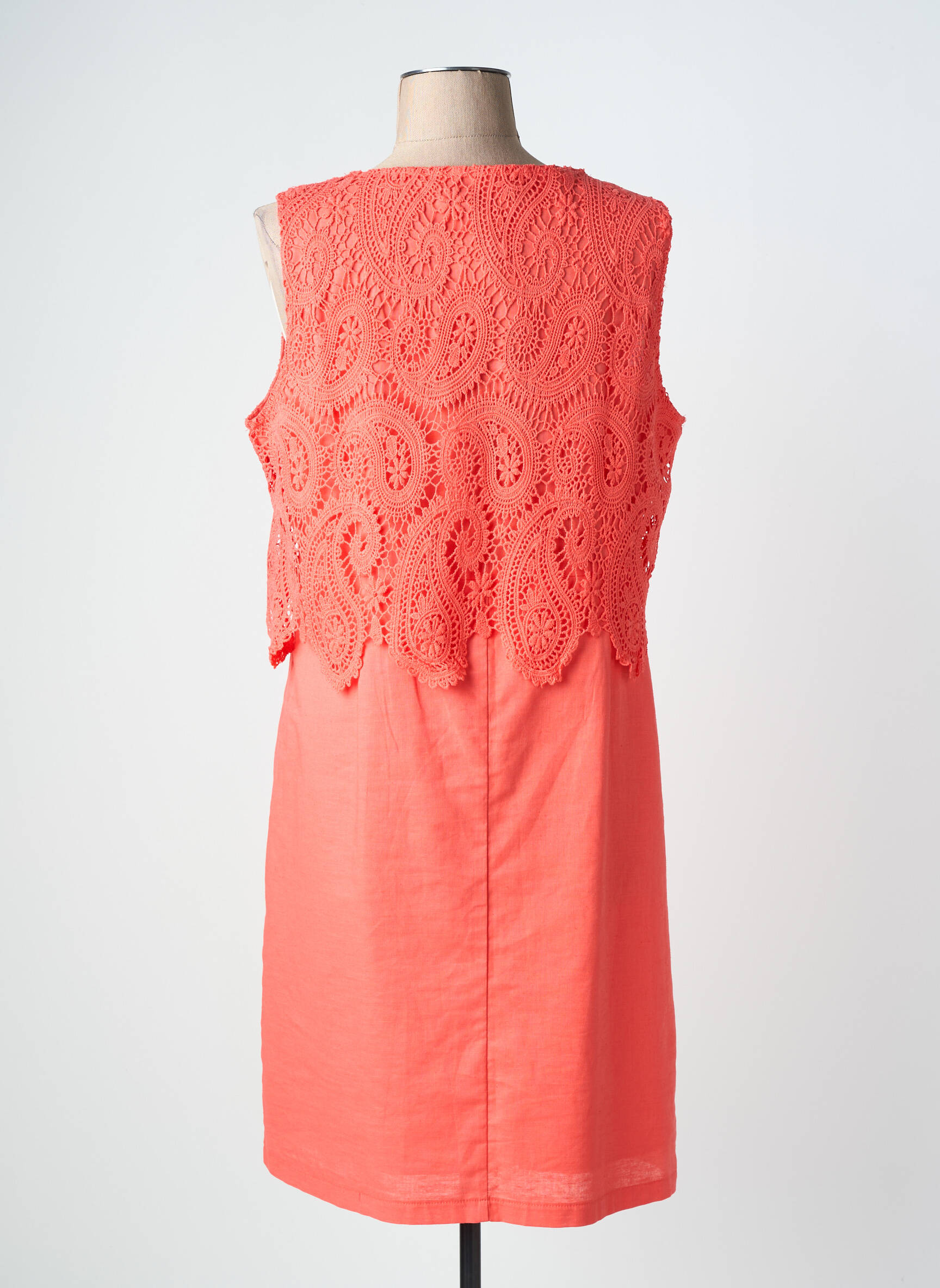 Rochie midi fără mâneci fără mâneci portocalie A BELLE femeie