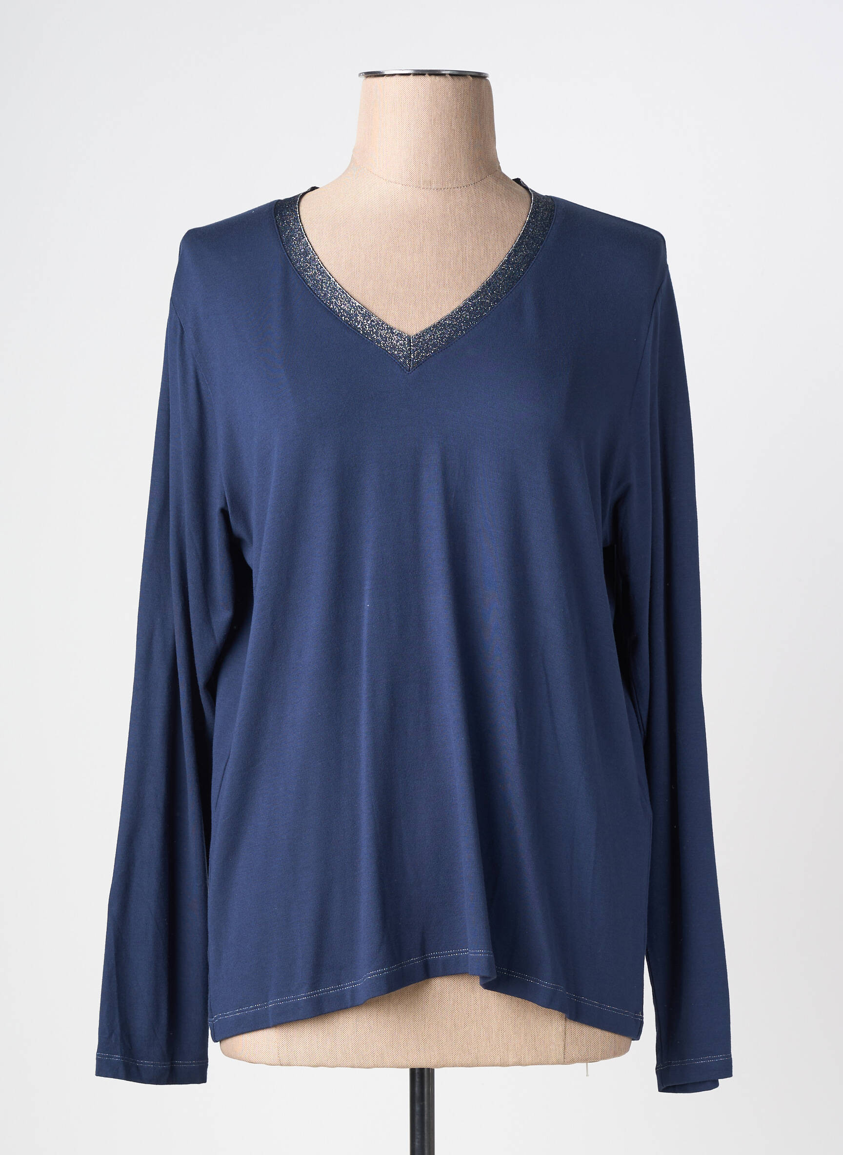 Tricou mâneci lungi mâneci lungi albastru KANOPE femeie