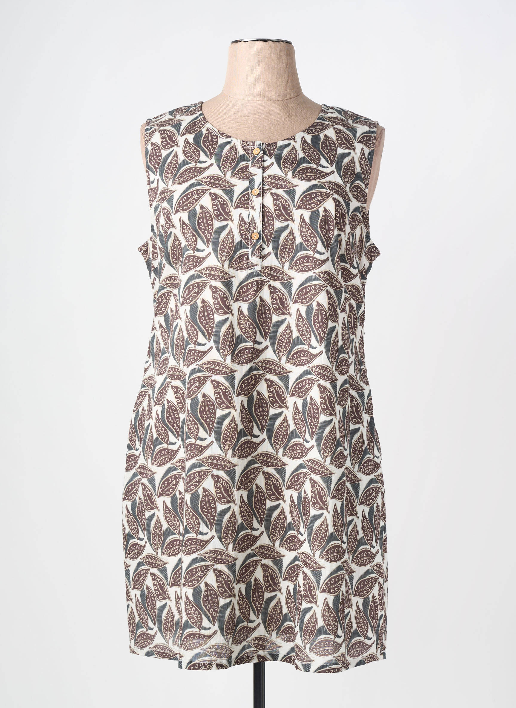 Rochie midi fără mâneci fără mâneci maro AGATHE & LOUISE femeie