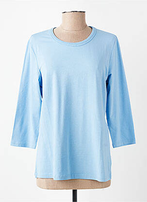 Tricou mâneci 3/4 mâneci 3/4 albastru SIGNATURE femeie