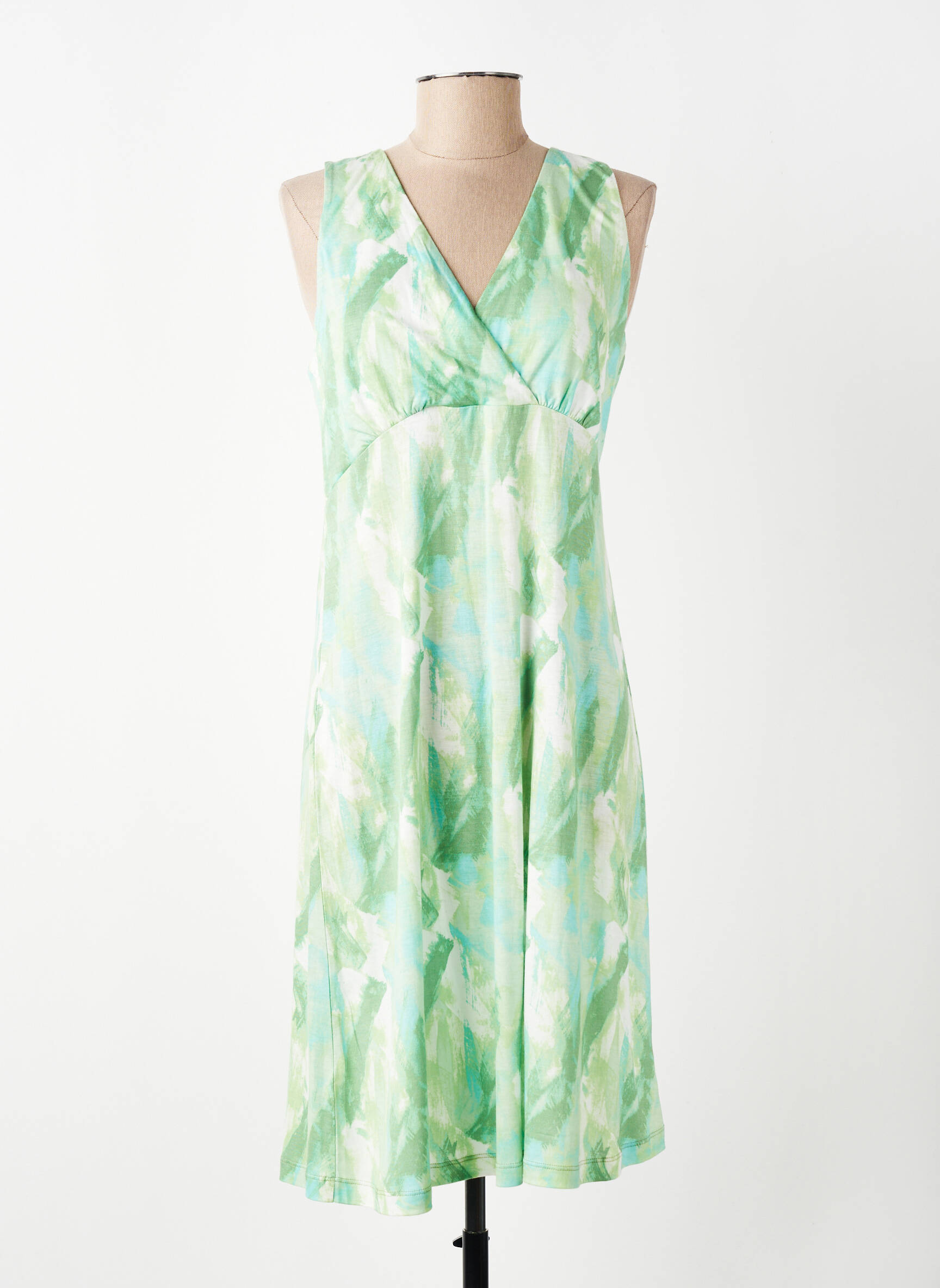 Rochie midi fără mâneci fără mâneci verde SURKANA femeie