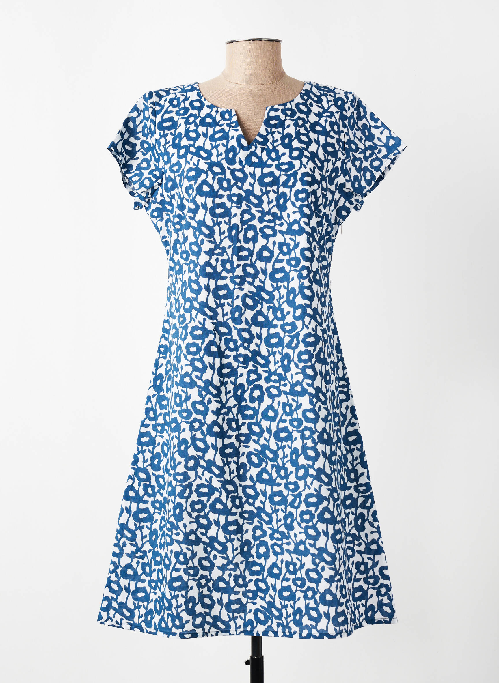 Rochie scurtă mâneci scurte mâneci scurte albastru AGATHE & LOUISE femeie