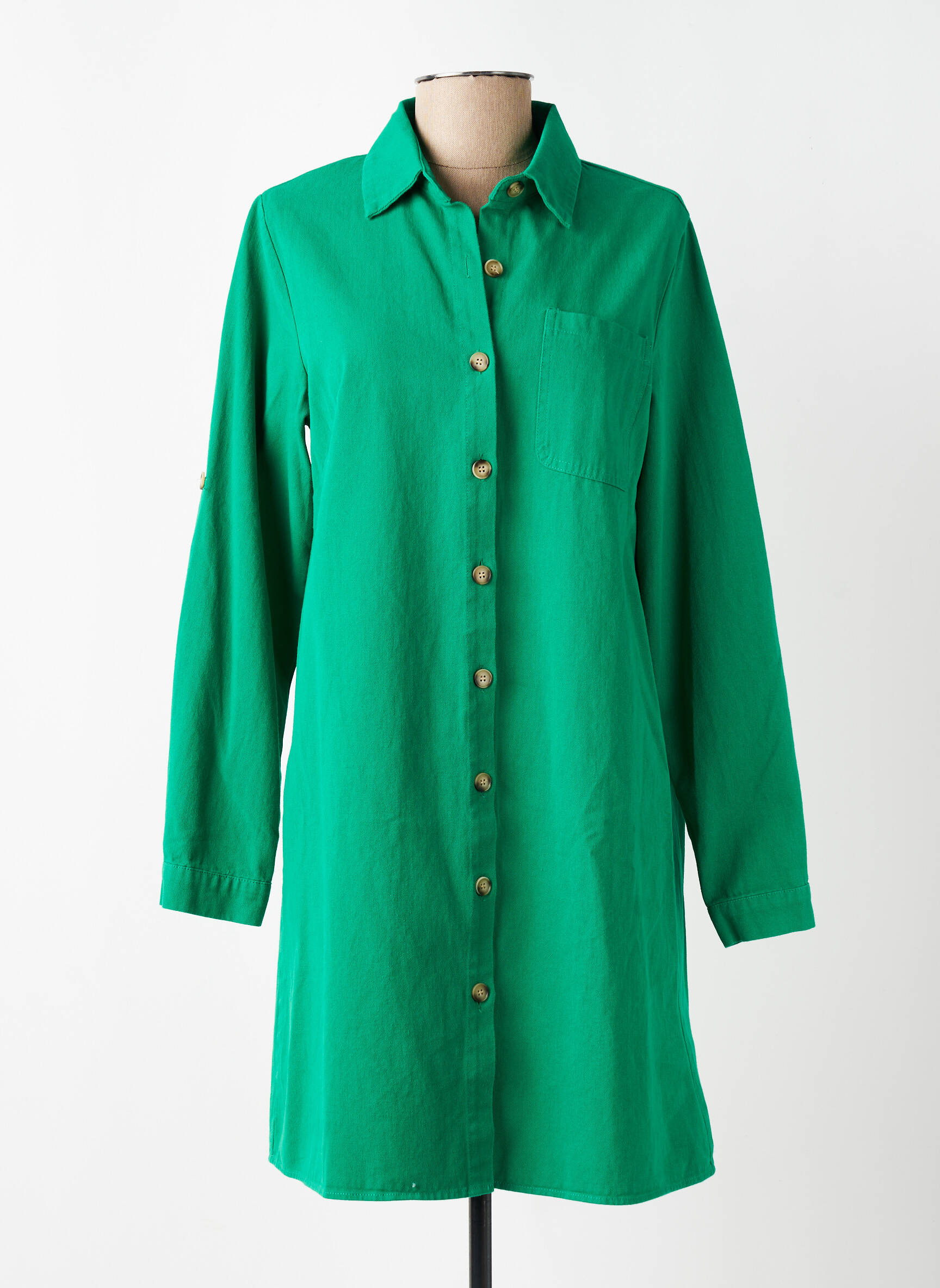Rochie scurtă mâneci lungi mâneci lungi verde MAELLE femeie