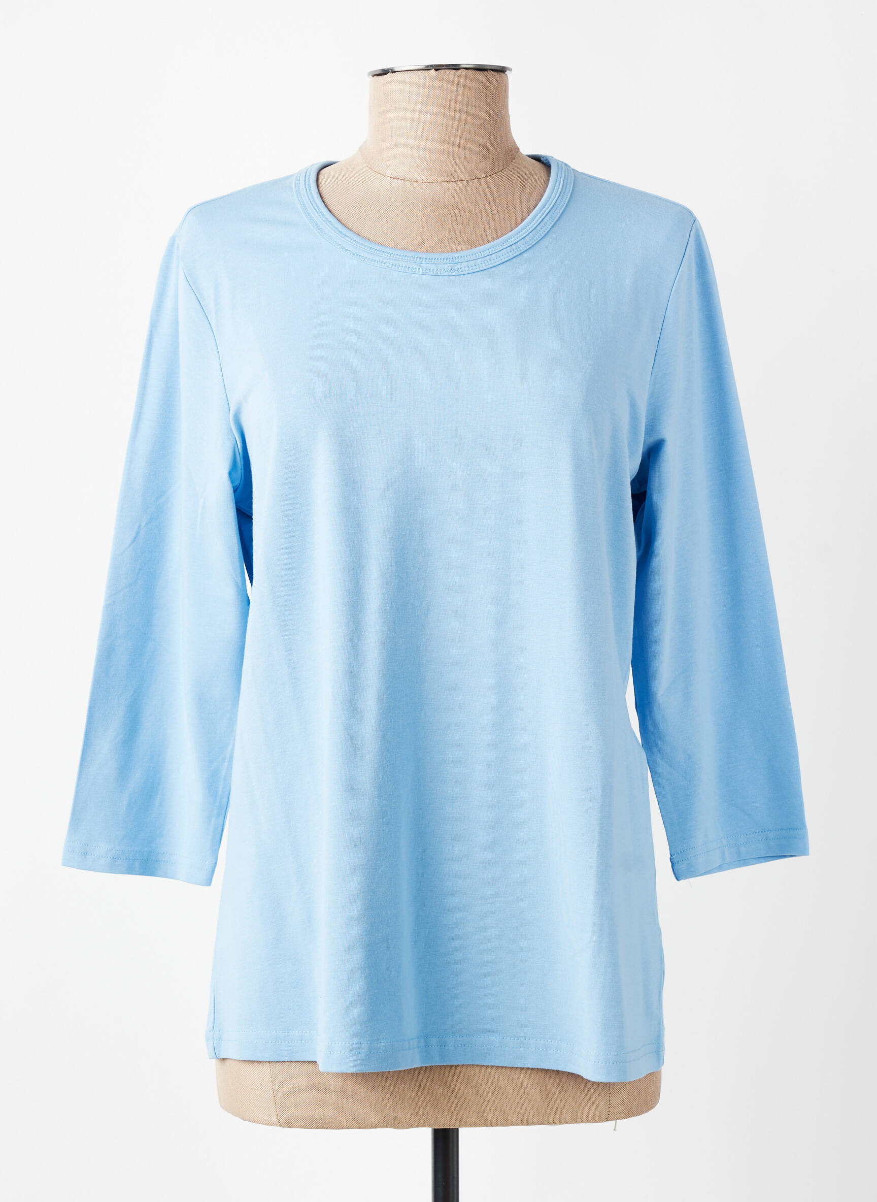 Tricou mâneci 3/4 mâneci 3/4 albastru SIGNATURE femeie