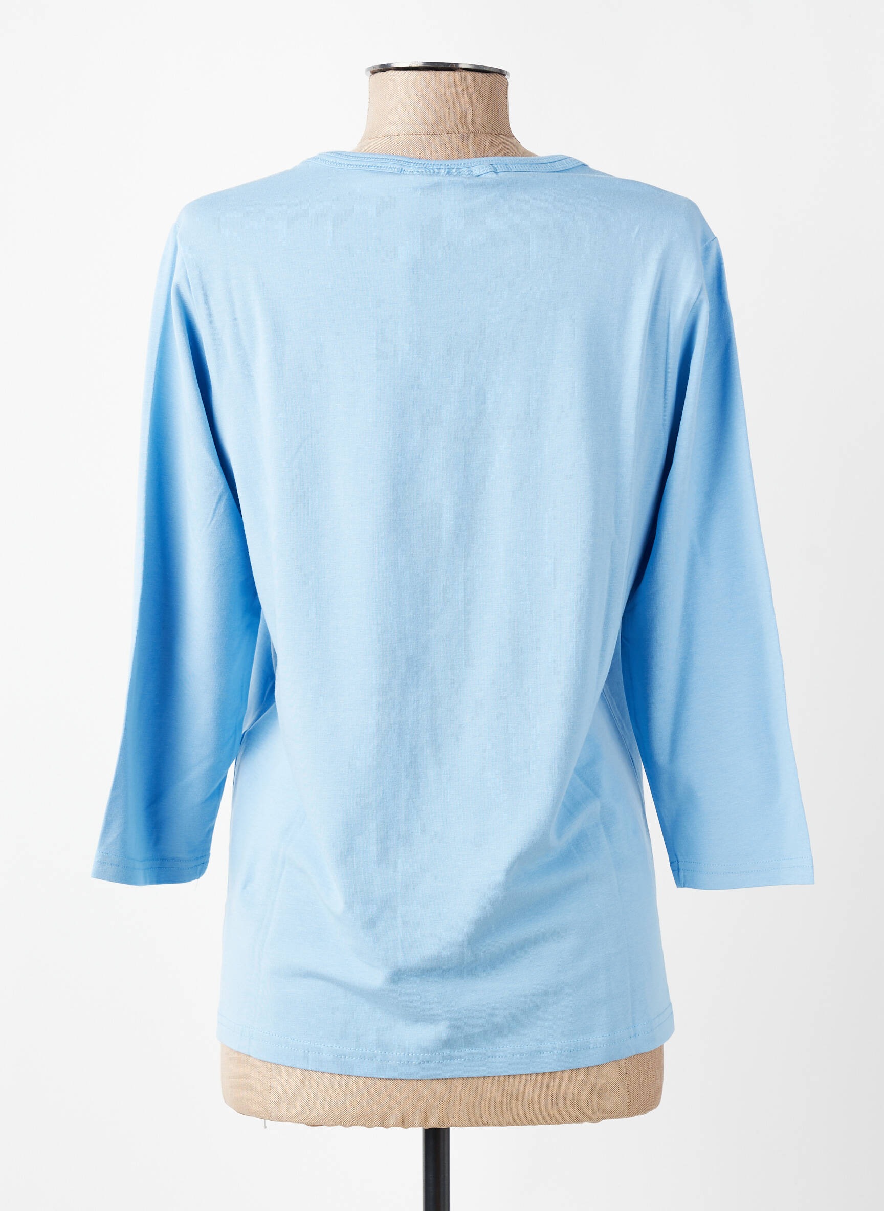 Tricou mâneci 3/4 mâneci 3/4 albastru SIGNATURE femeie