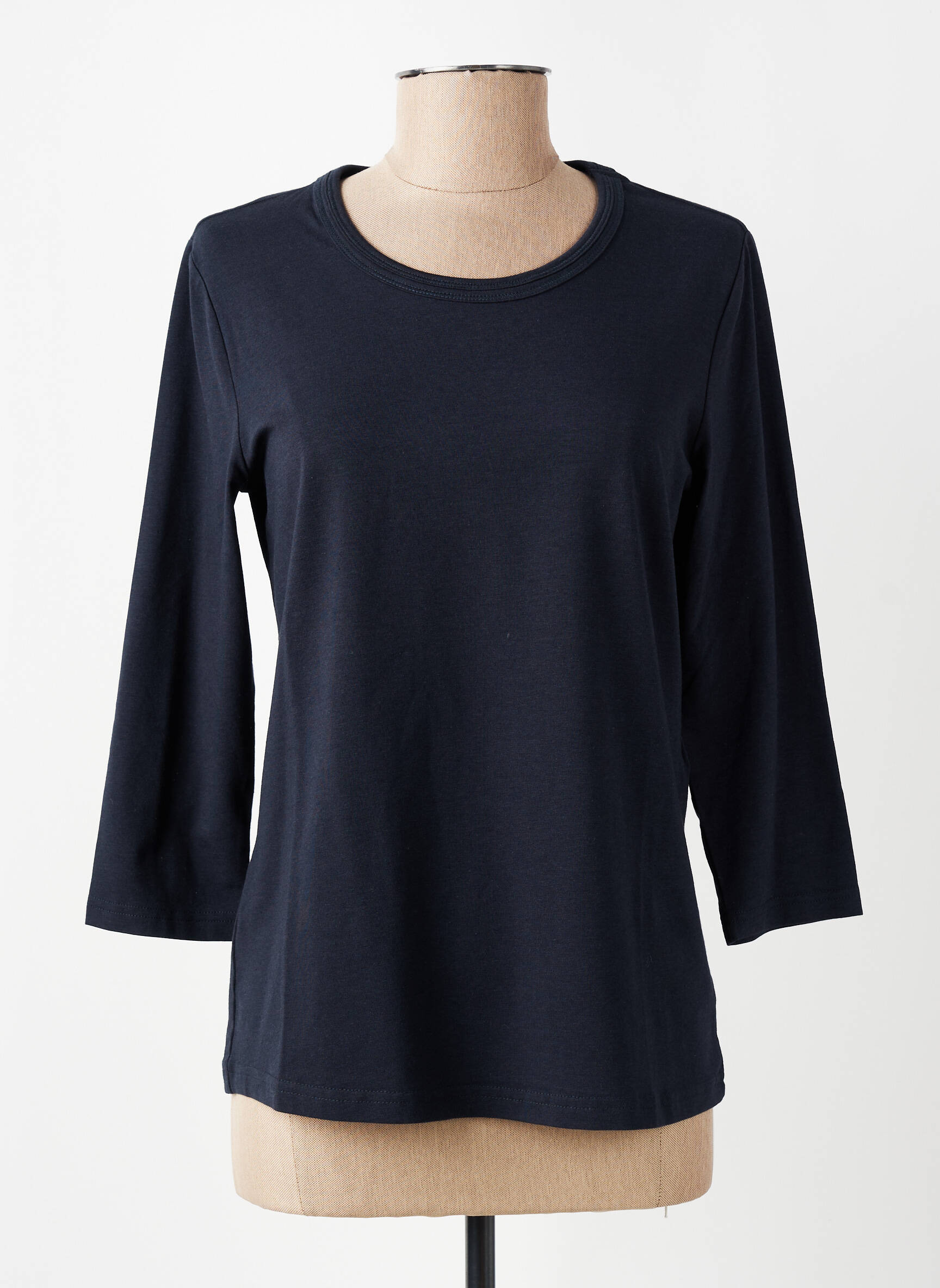 Tricou mâneci 3/4 mâneci 3/4 albastru închis SIGNATURE femeie