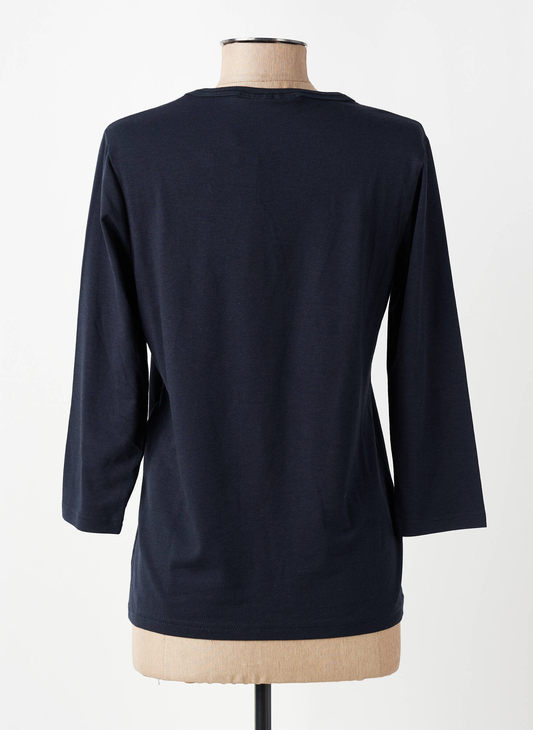 Tricou mâneci 3/4 mâneci 3/4 albastru închis SIGNATURE femeie