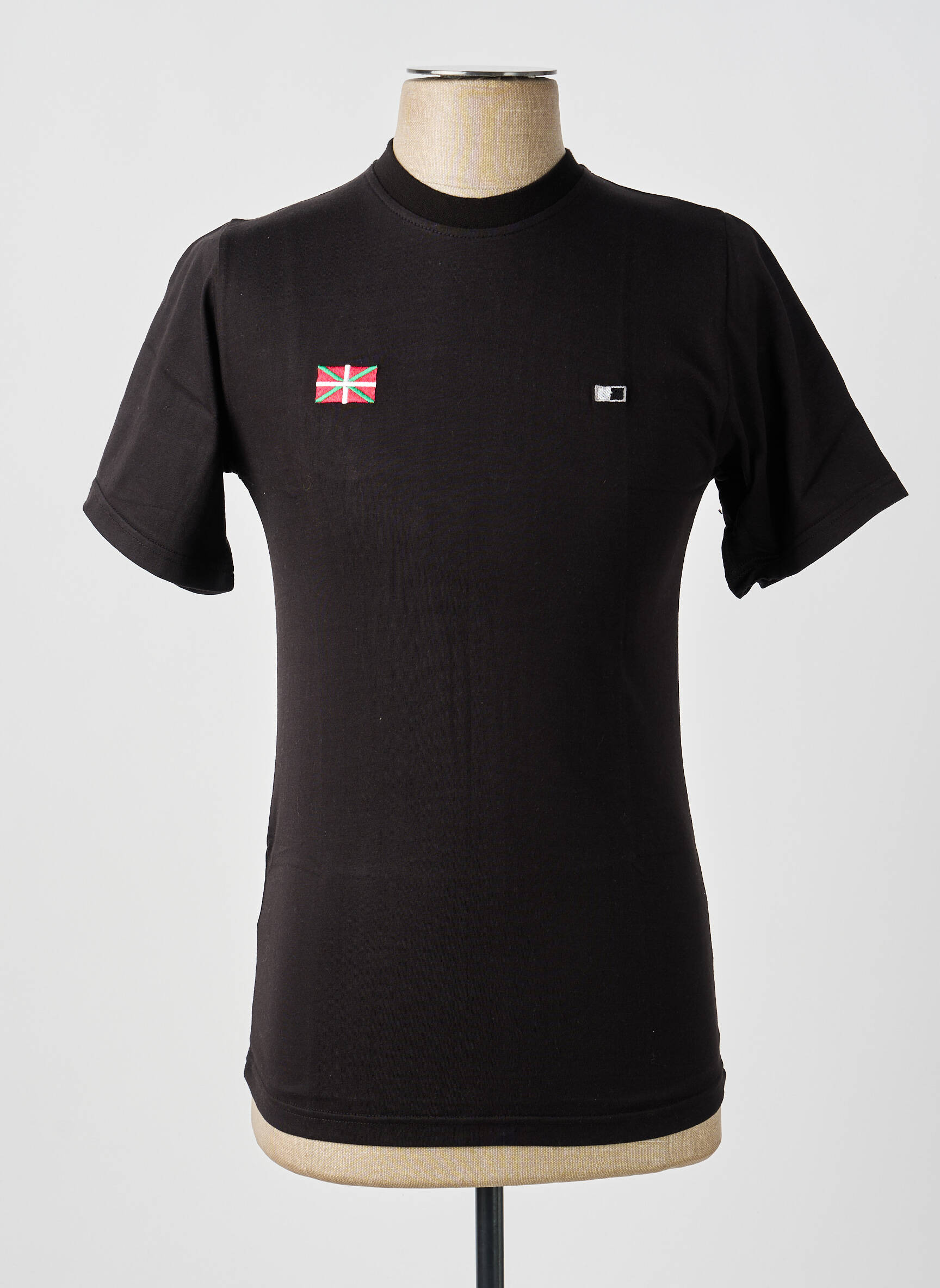 Tricou broderie mâneci scurte negru GWEN & BLACK bărbat