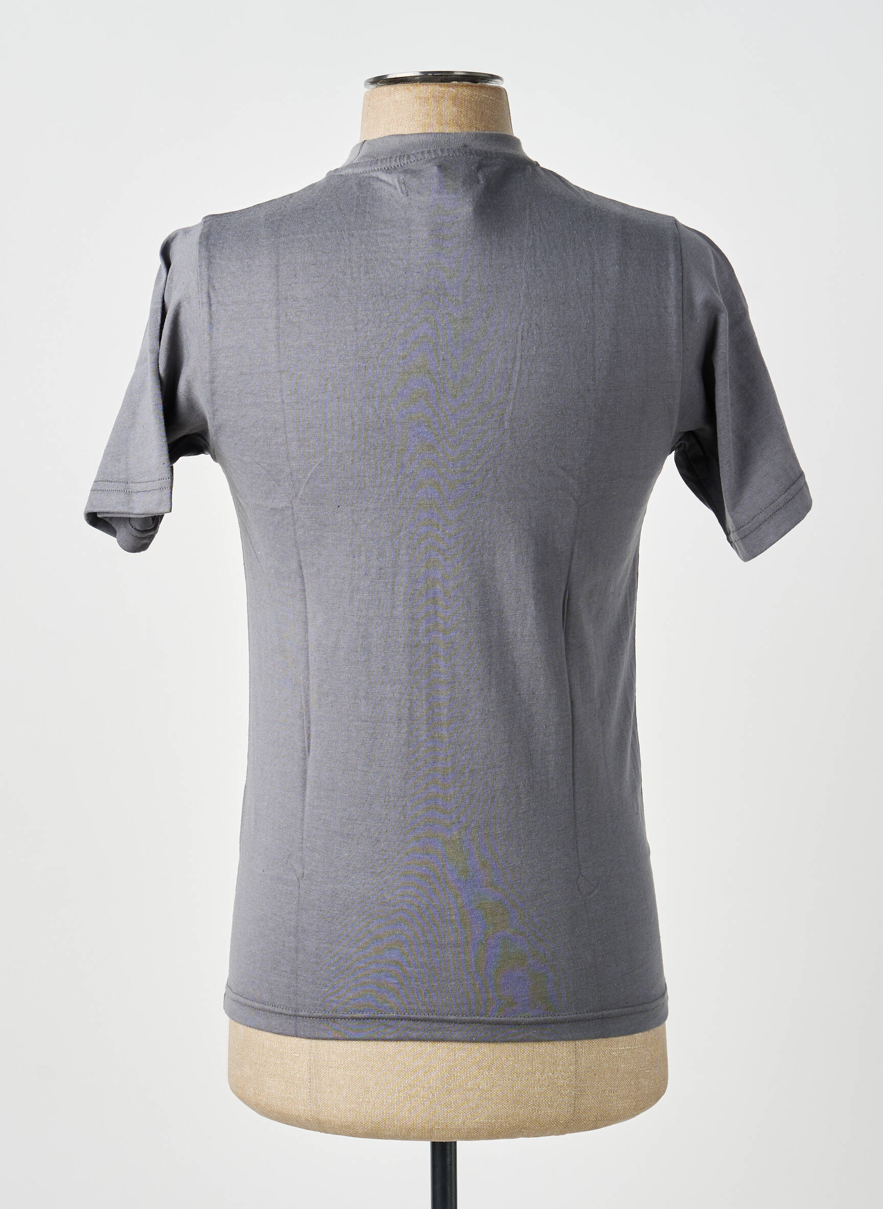 Tricou broderie mâneci scurte gri GWEN & BLACK bărbat
