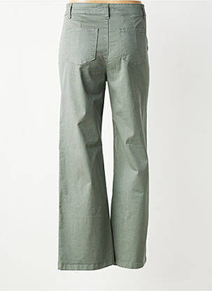 Pantalon larg țesătură poplin mărime normală verde LACOMY femeie