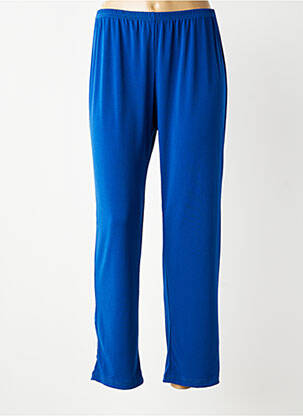 Pantalon slim talie elastică mărime normală albastru TELMAIL femeie