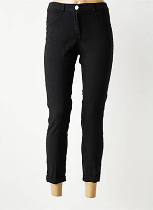 Pantalon 7/8 talie elastică mărime normală negru EAST DRIVE femeie