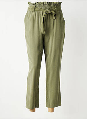 Pantalon 7/8 talie elastică mărime normală verde SOFTY femeie