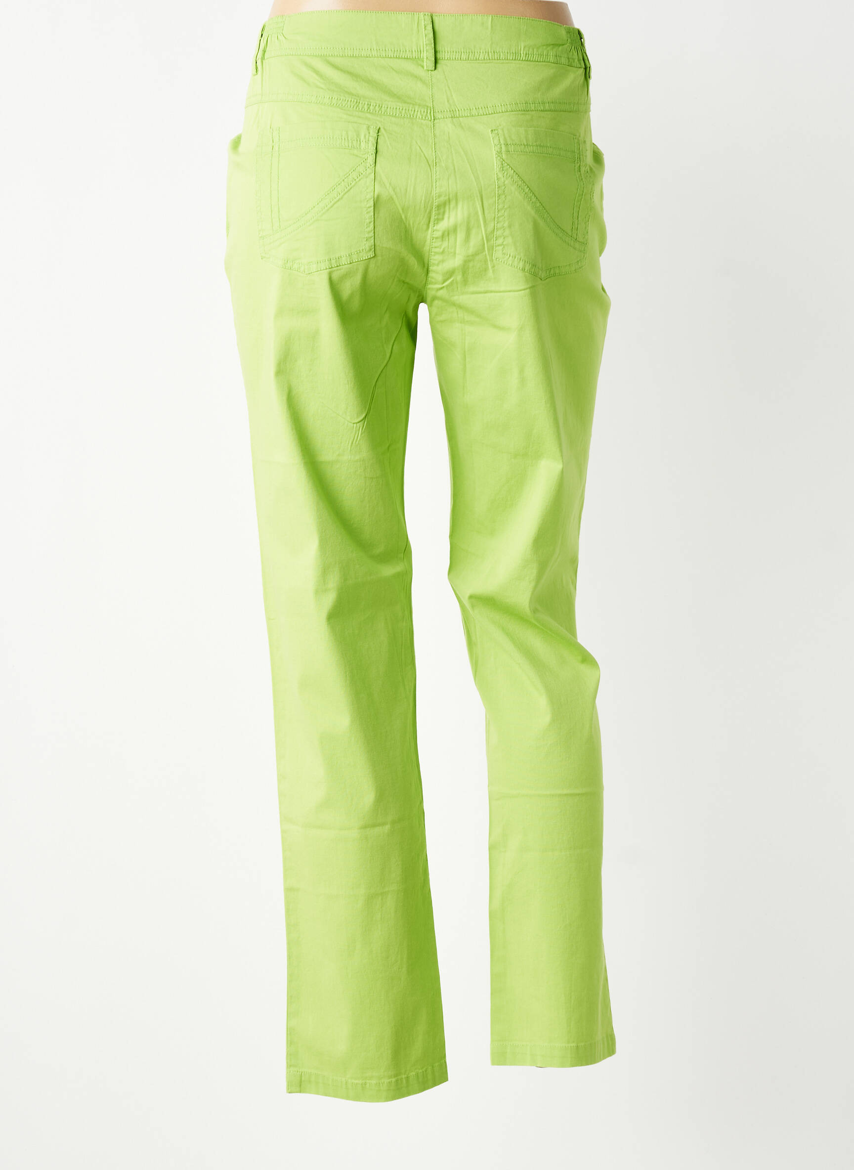 Pantalon drept elasticitate mărime normală verde AGATHE & LOUISE femeie