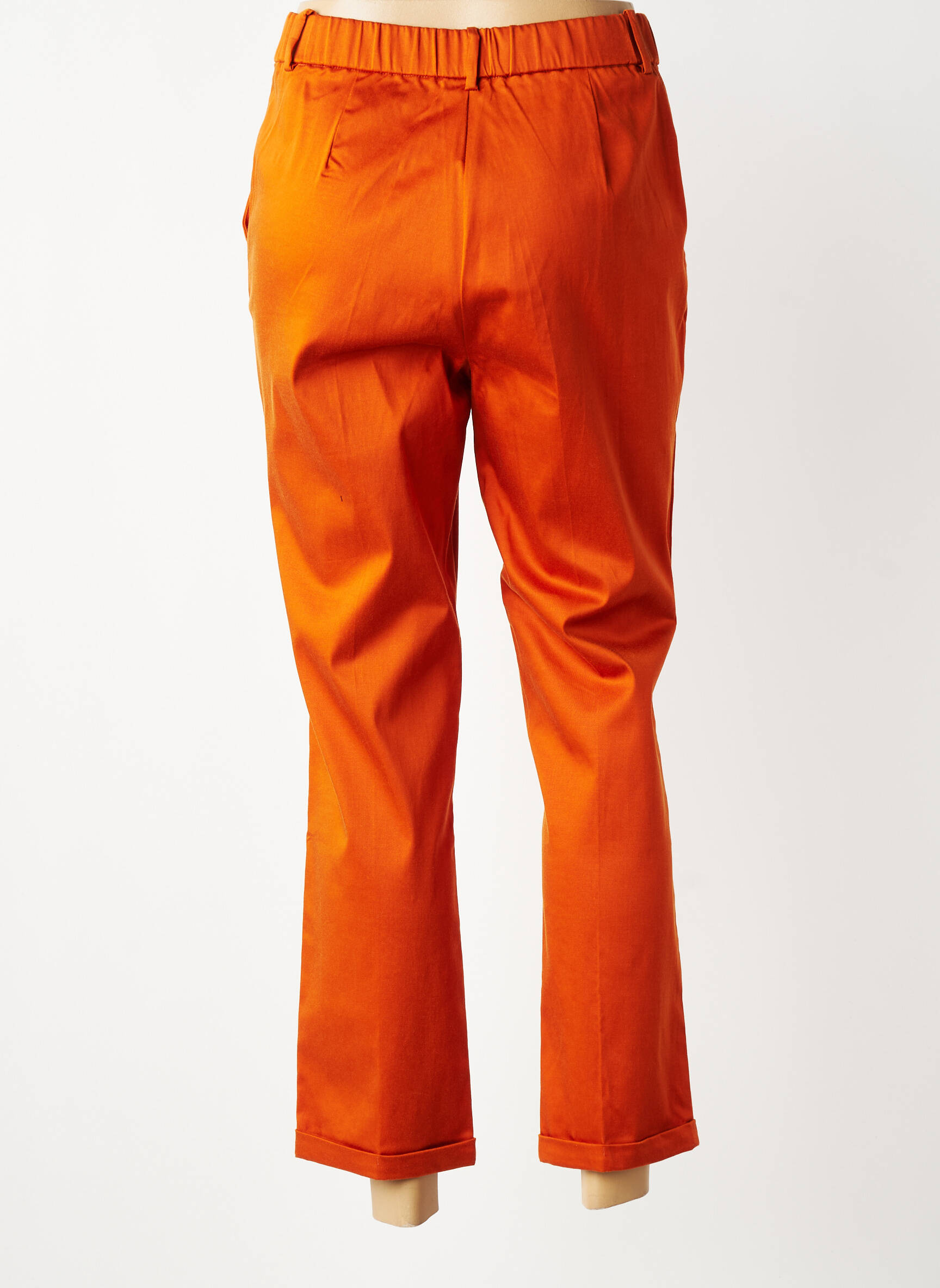 Pantalon 7/8 talie elastică mărime normală portocalie SURKANA femeie