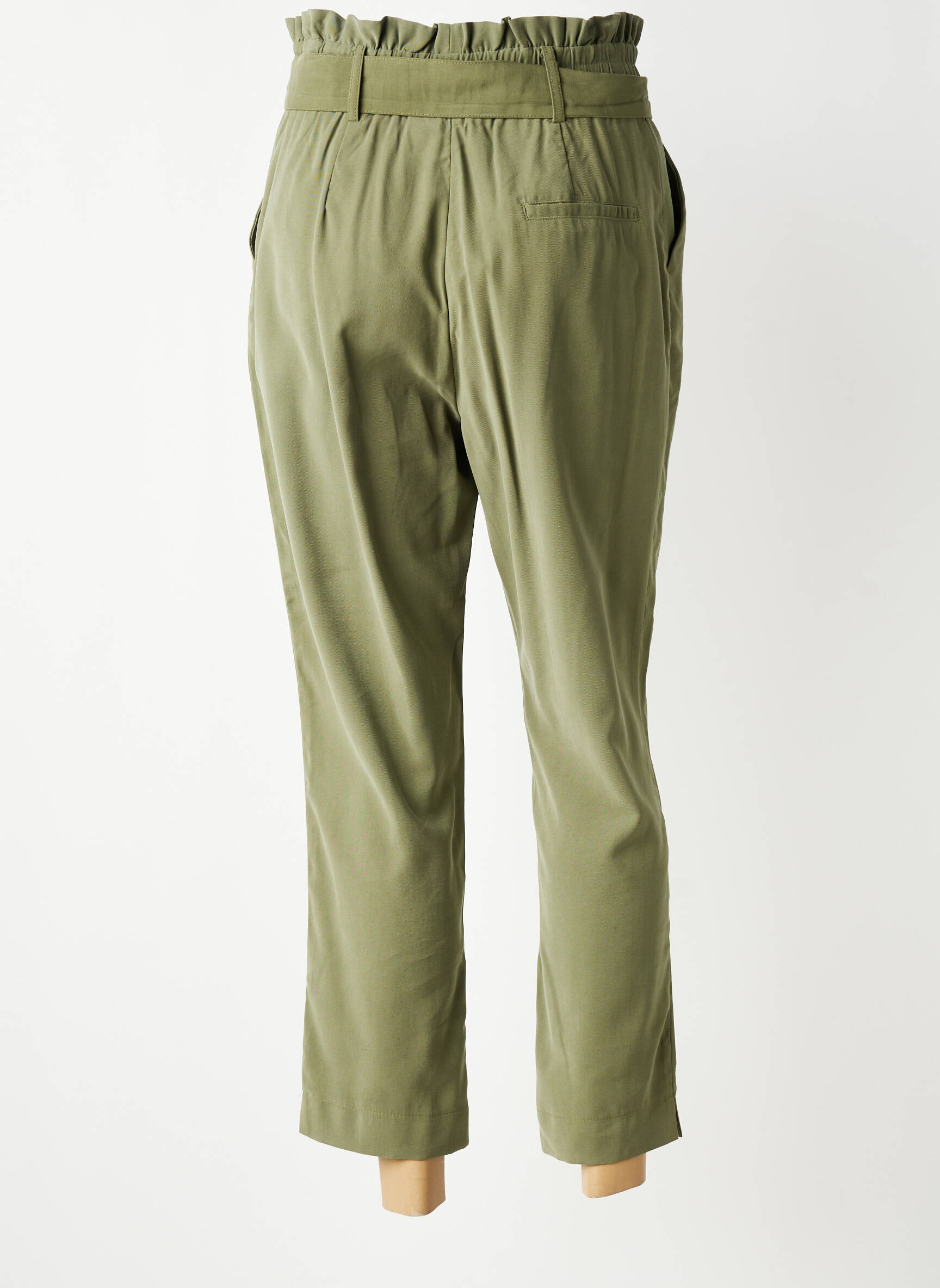 Pantalon 7/8 talie elastică mărime normală verde SOFTY femeie