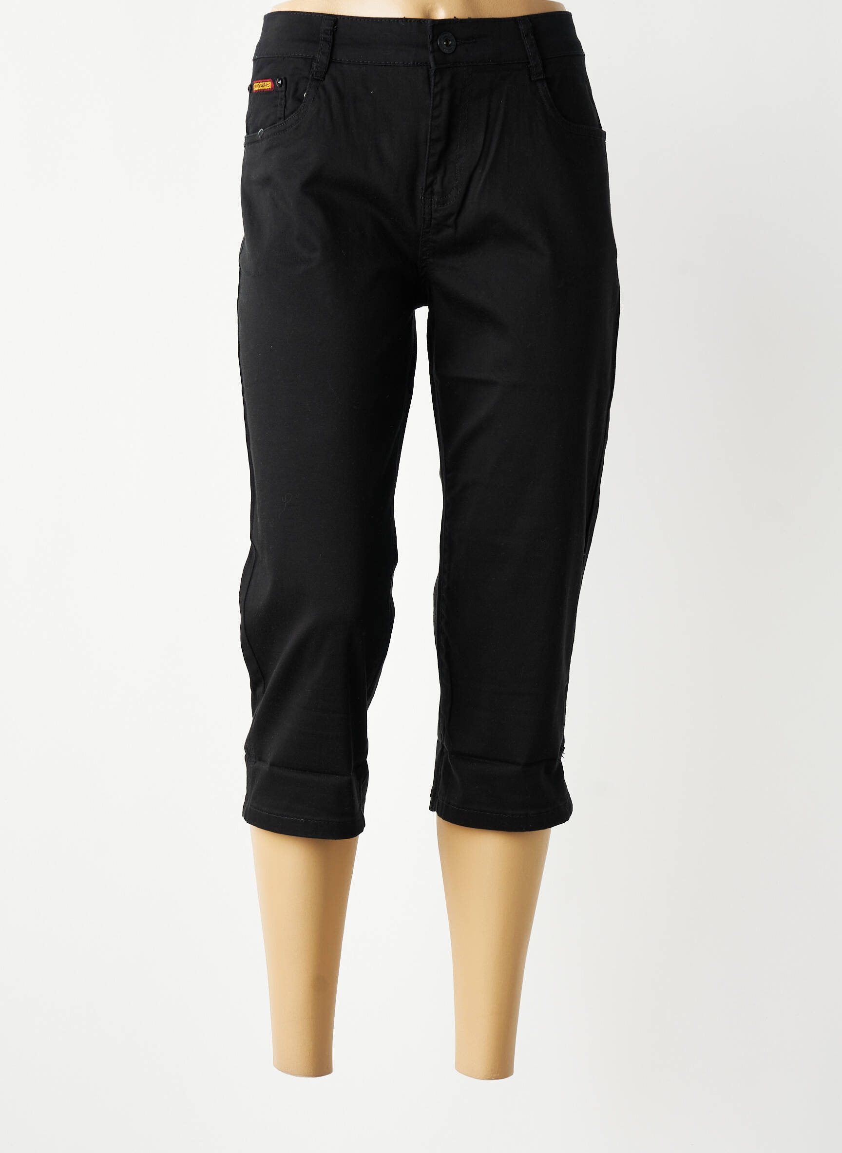 Pantalon trei sferturi elasticitate mărime normală negru SWALLOW femeie