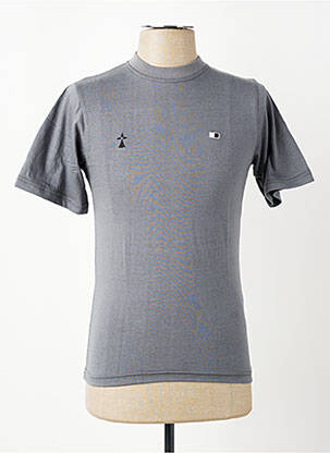 Tricou broderie mâneci scurte gri GWEN & BLACK bărbat