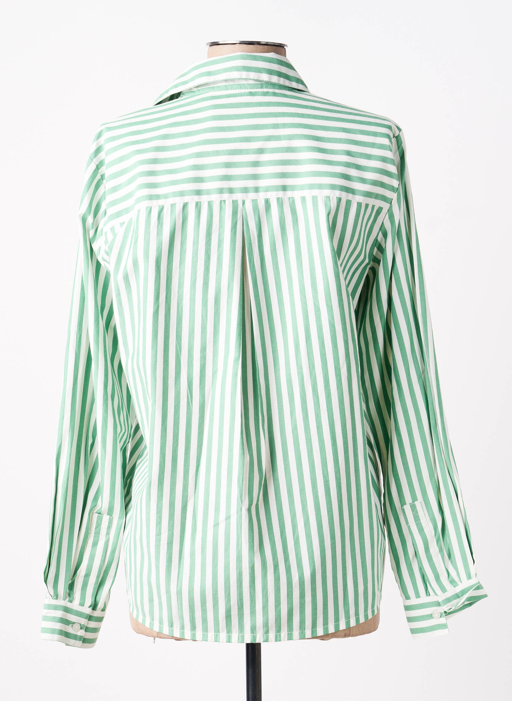 Cămașă croială dreaptă mâneci lungi verde B.YOUNG femeie