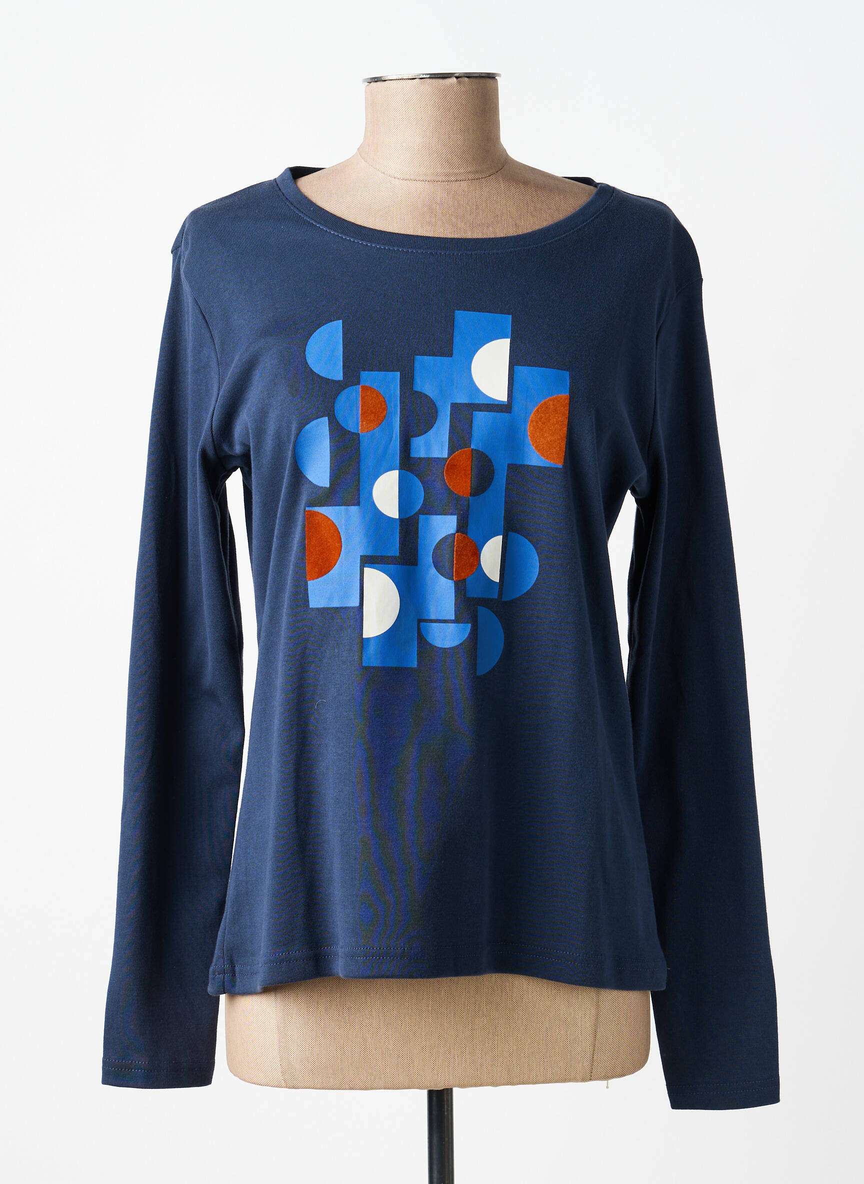 Tricou mâneci lungi mâneci lungi albastru TELMAIL femeie