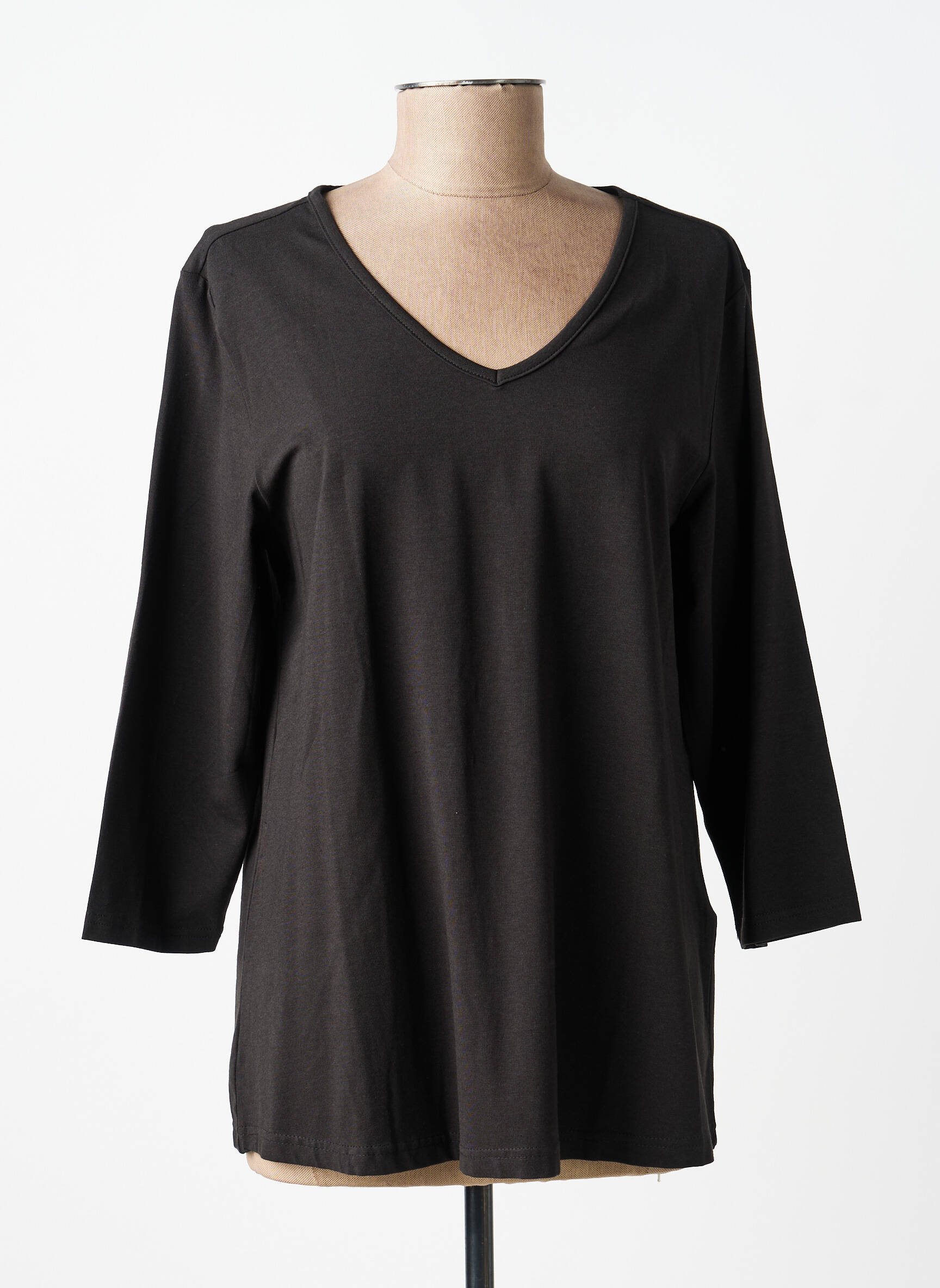 Tricou mâneci 3/4 mâneci 3/4 negru CISO femeie