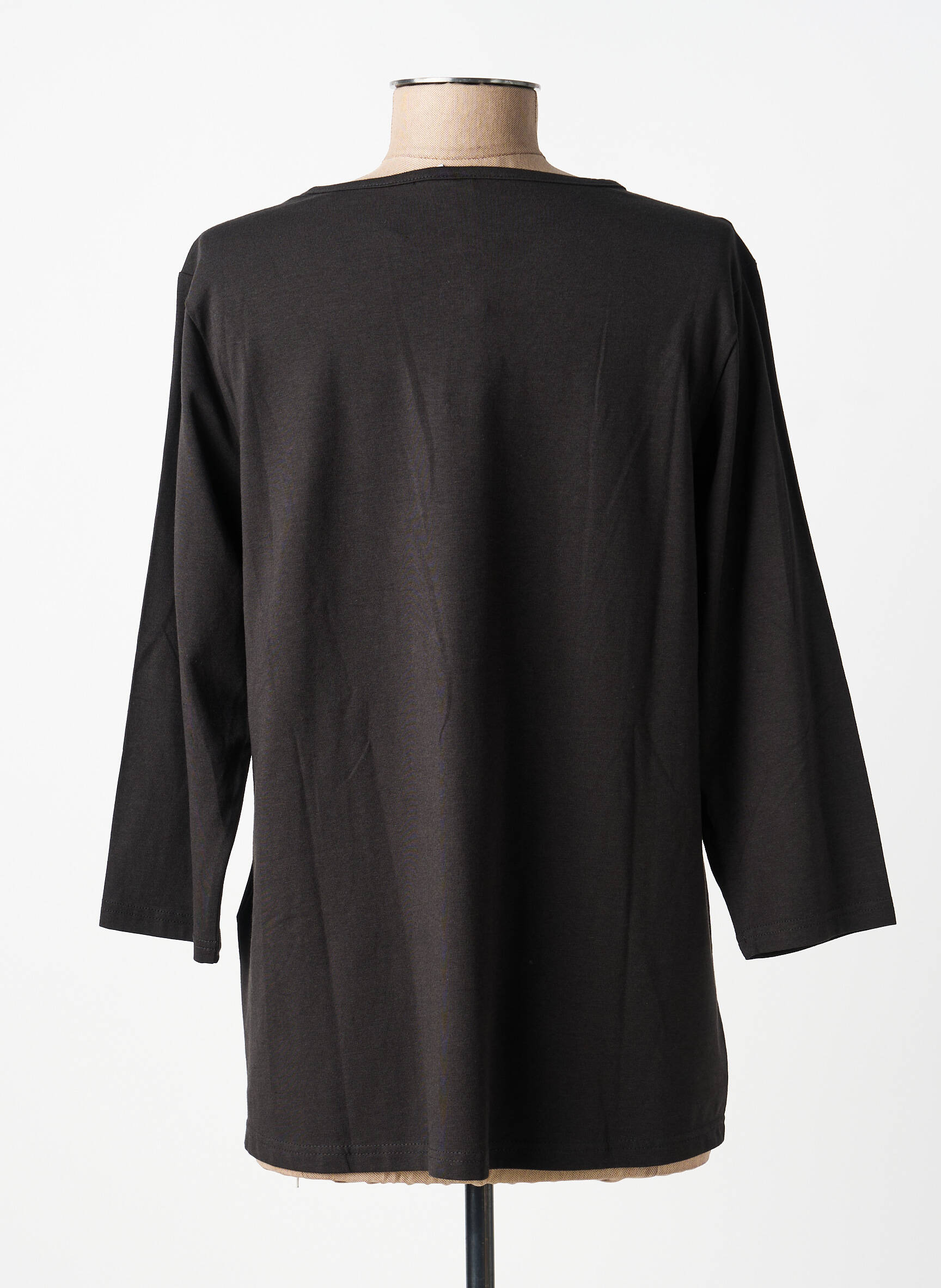 Tricou mâneci 3/4 mâneci 3/4 negru CISO femeie