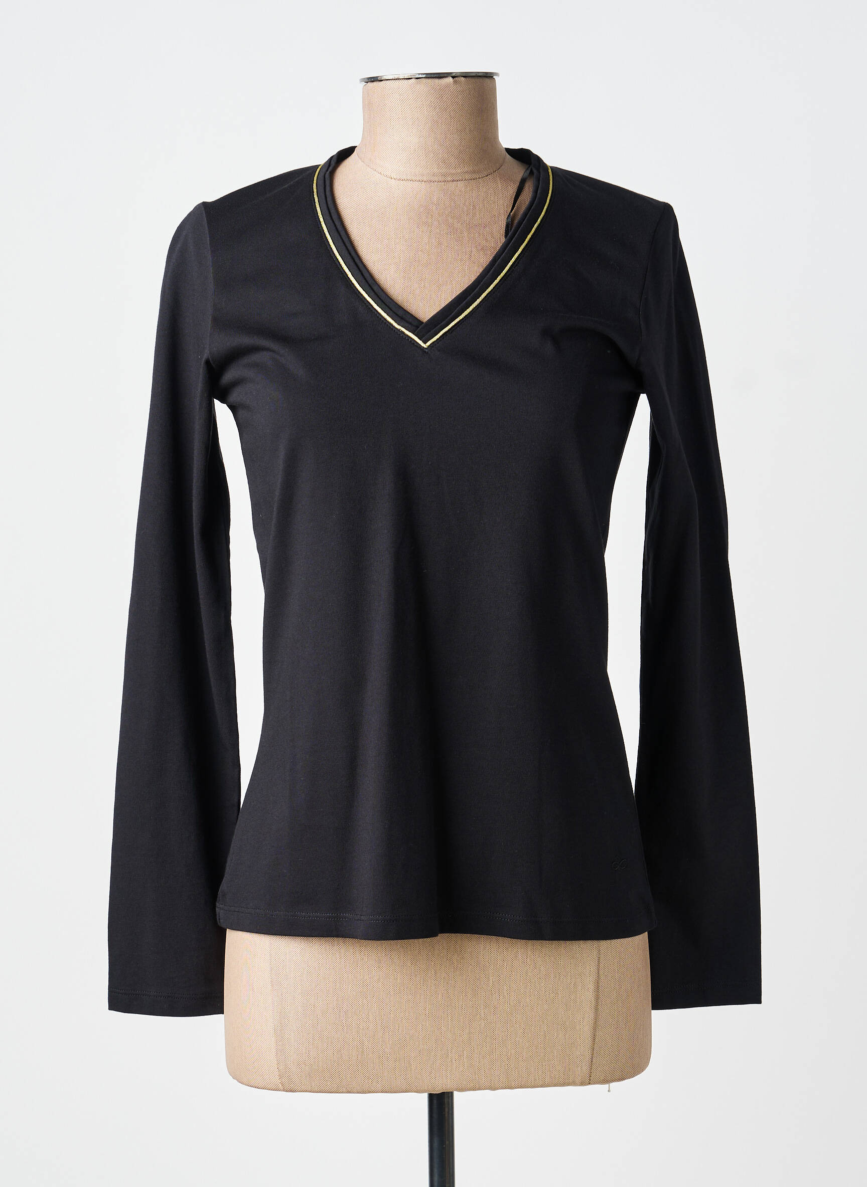 Tricou mâneci lungi mâneci lungi negru JULIE GUERLANDE femeie
