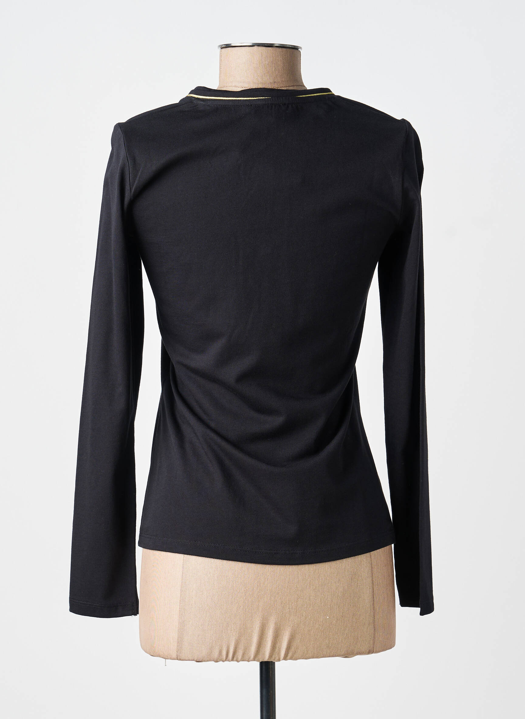 Tricou mâneci lungi mâneci lungi negru JULIE GUERLANDE femeie