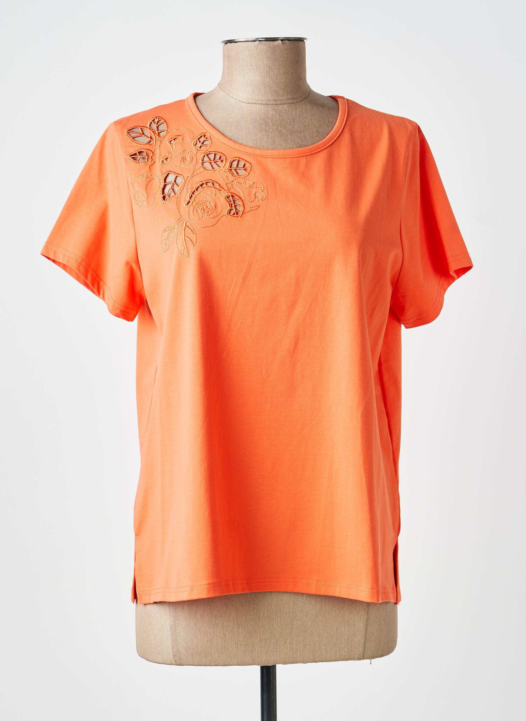 Tricou elasticitate mâneci scurte portocalie MCM femeie