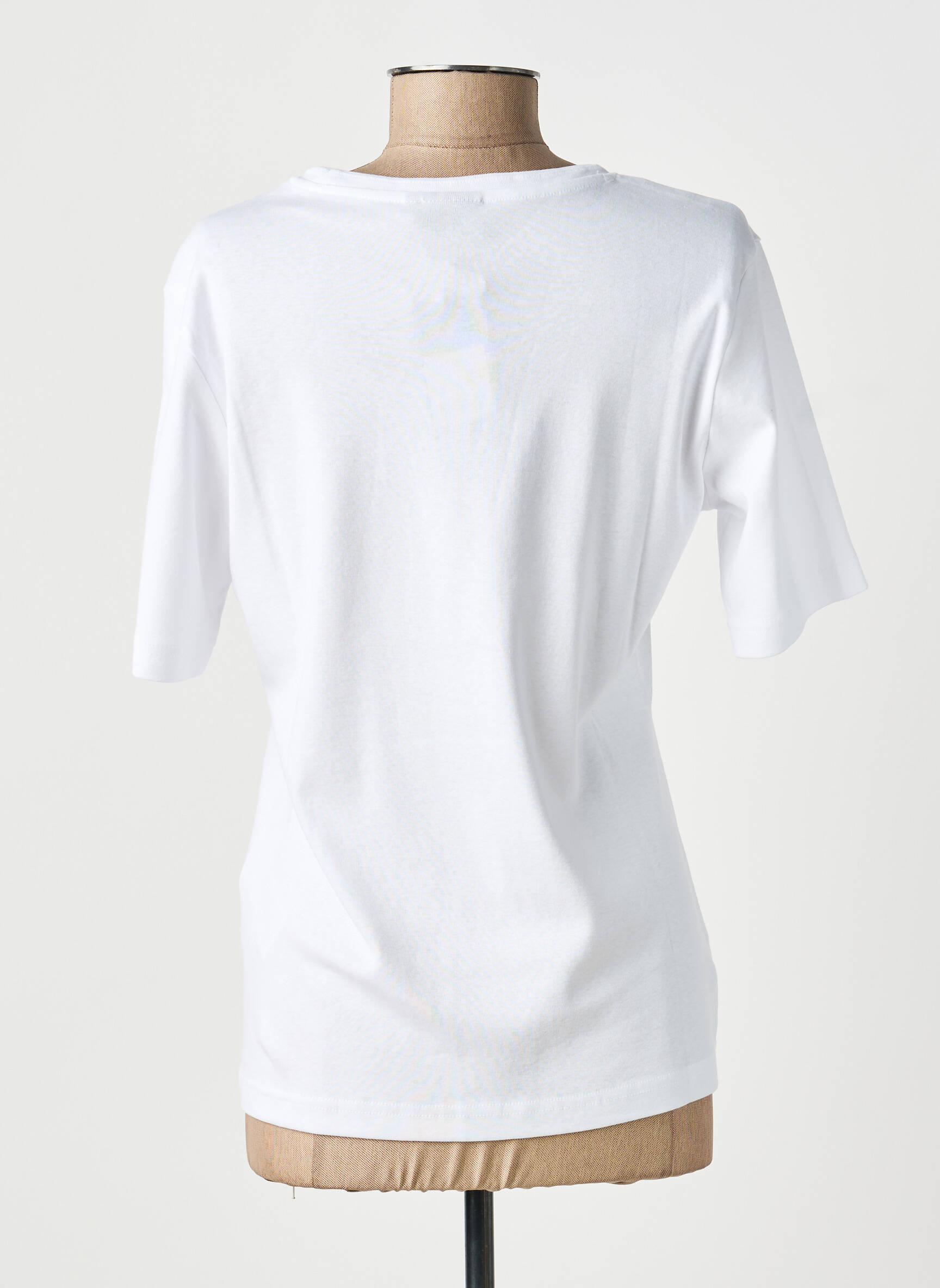 Tricou serigrafie mâneci scurte alb BRANDTEX femeie