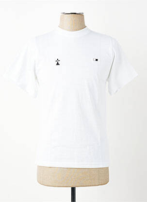 Tricou broderie mâneci scurte alb GWEN & BLACK bărbat
