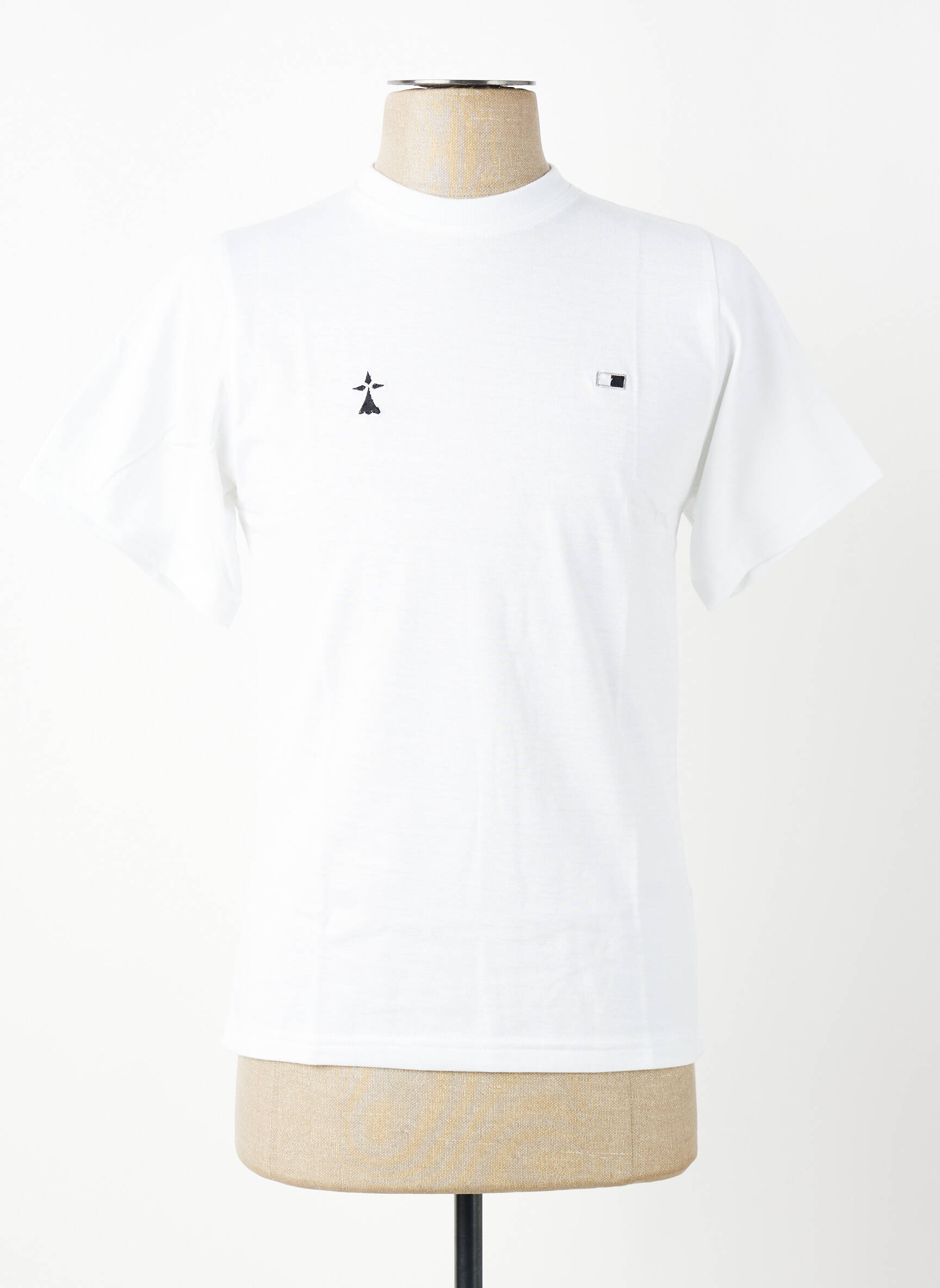 Tricou broderie mâneci scurte alb GWEN & BLACK bărbat