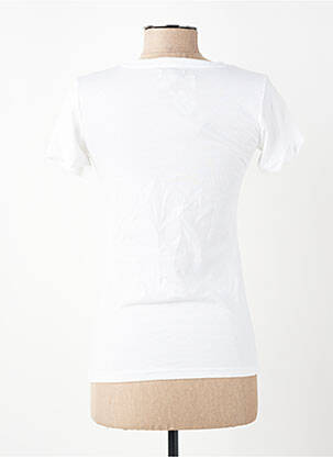 Tricou croială cambrată mâneci scurte alb GWEN & BLACK femeie