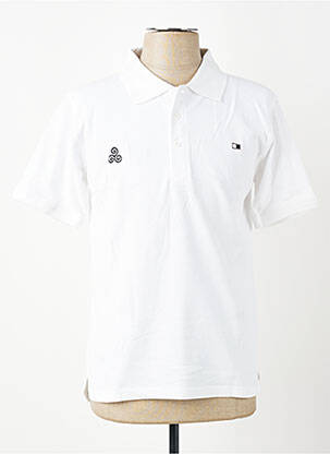 Polo croială dreaptă mâneci scurte alb GWEN & BLACK bărbat