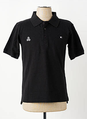 Polo croială dreaptă mâneci scurte negru GWEN & BLACK bărbat